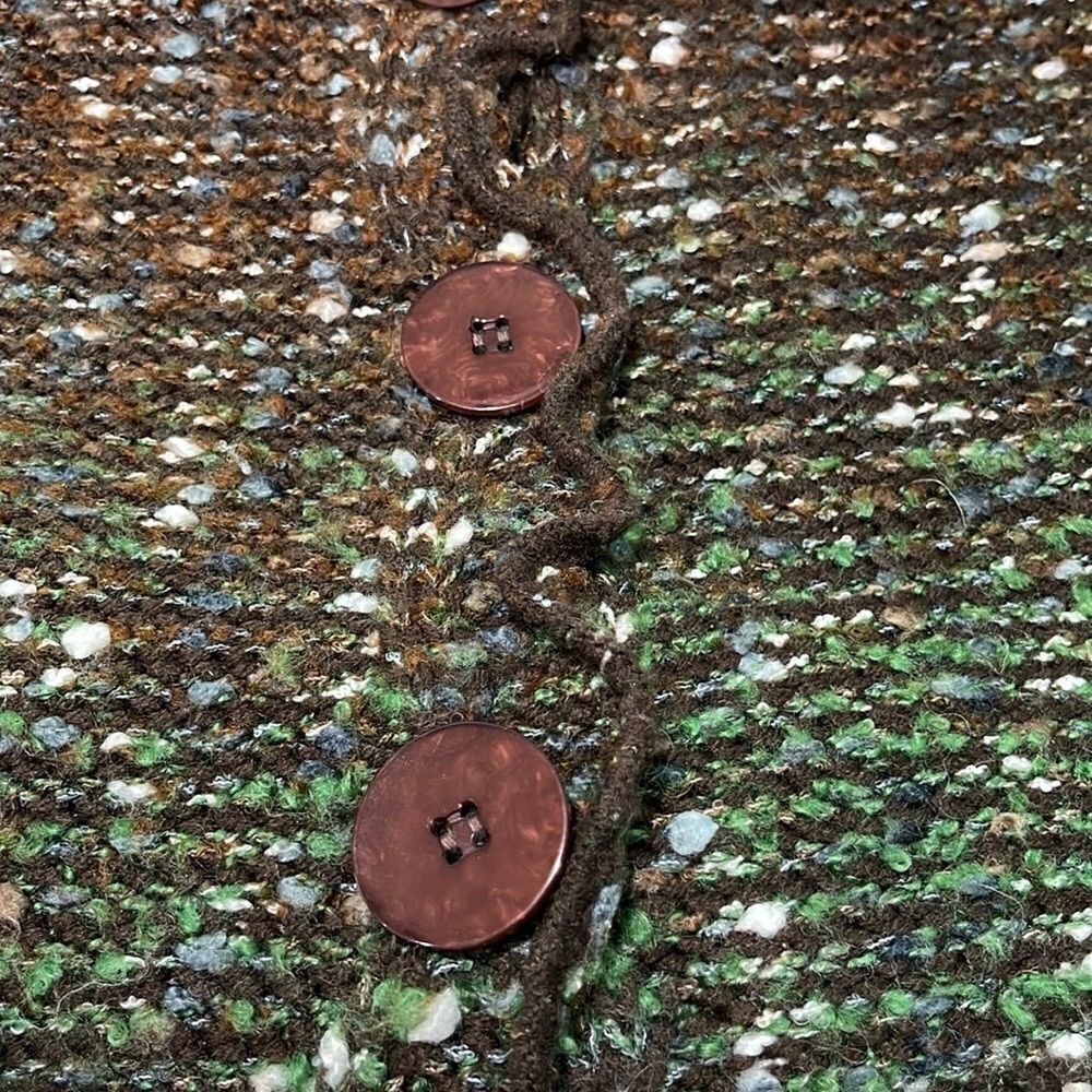 BCBGMaxAzria Ombre Knit Button Front Cardigan Sweater Brown Green Size M - Picture 10 of 13